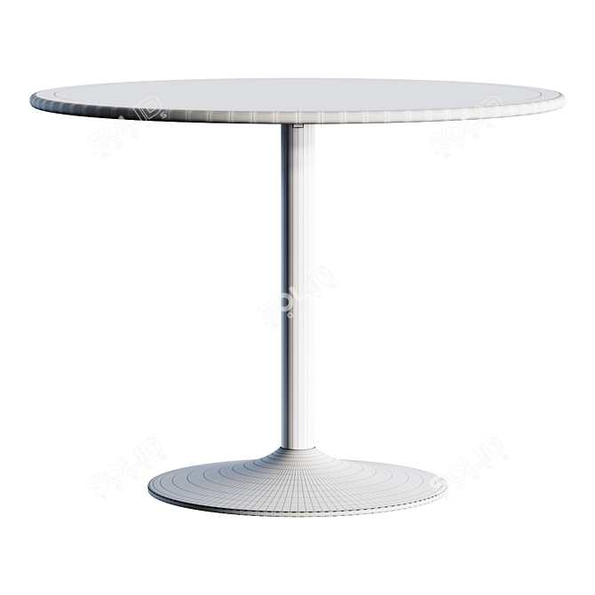 Title: Elegant White Dining Table 3D model image 2