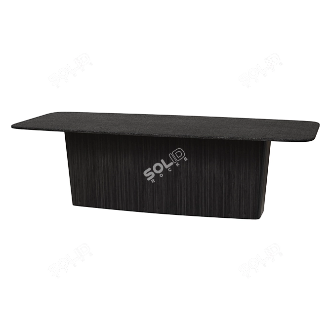 Sleek Origin Black Metal Table 3D model image 1