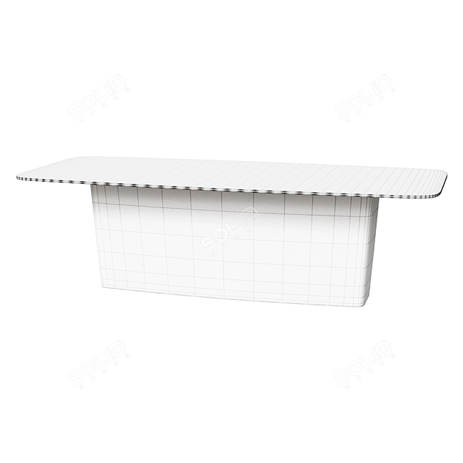 Sleek Origin Black Metal Table 3D model image 2