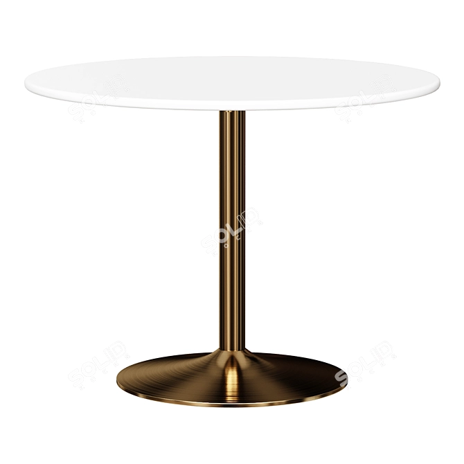 Elegant Odyssey Brass Dining Table 3D model image 1