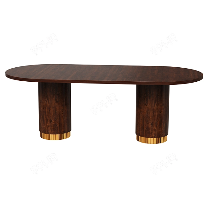 Campbell Oval Dining Table 3D model image 1