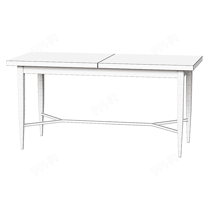 Contemporary Extendable Dining Table 3D model image 2