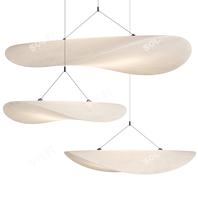 Modern Fabric Tense Sphere Collection 3D model image 1