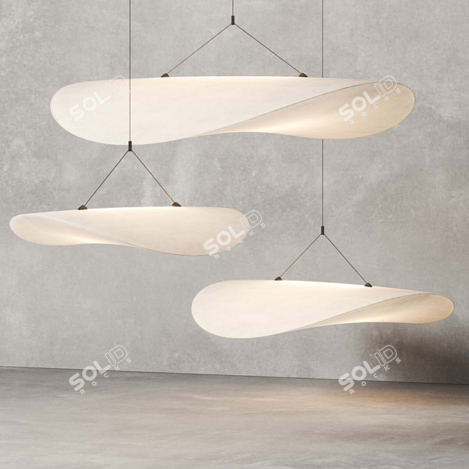 Modern Fabric Tense Sphere Collection 3D model image 3