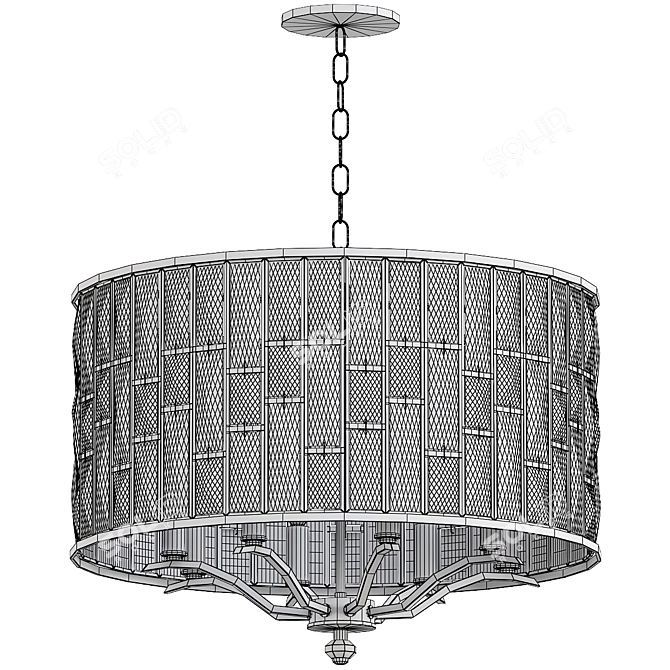 Elegant Bella Pendant Light 3D model image 3