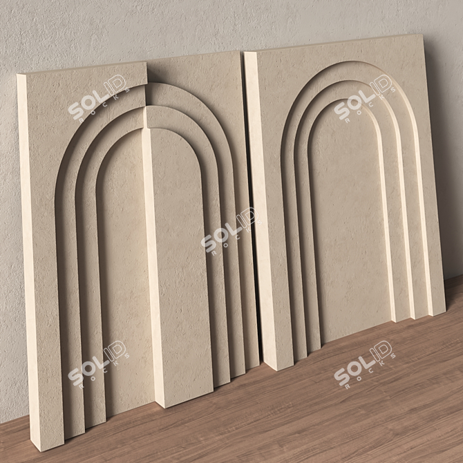 Stone Relief Wall Art Sculpture 3D model image 6