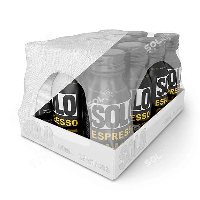 PVC Shrink Package with 12 x 60ml Bottles 3D model image 7