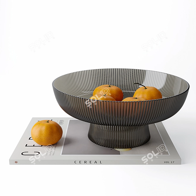 Luxury Crystal Fruit Plate 3D model image 1