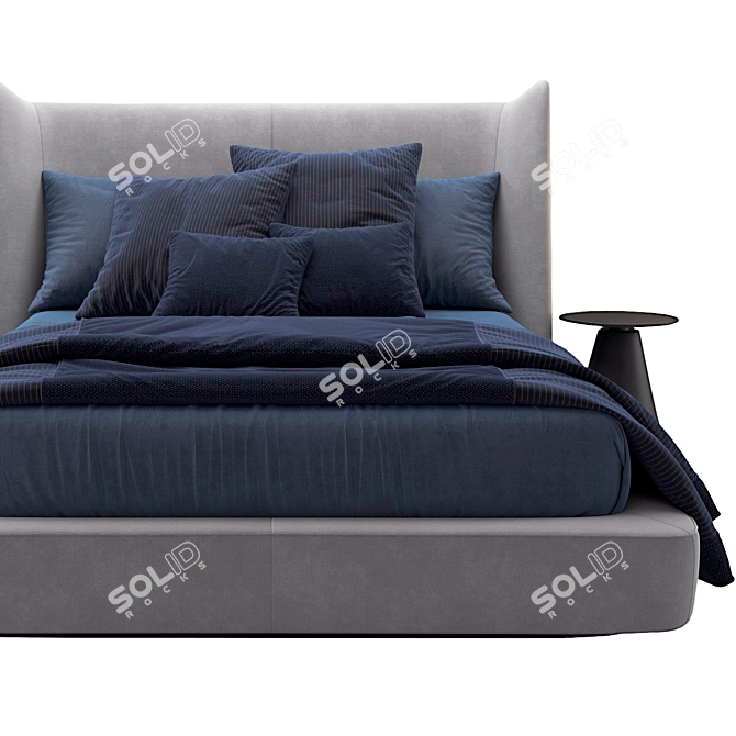 Midnight Flexform King-size Bed 3D model image 3