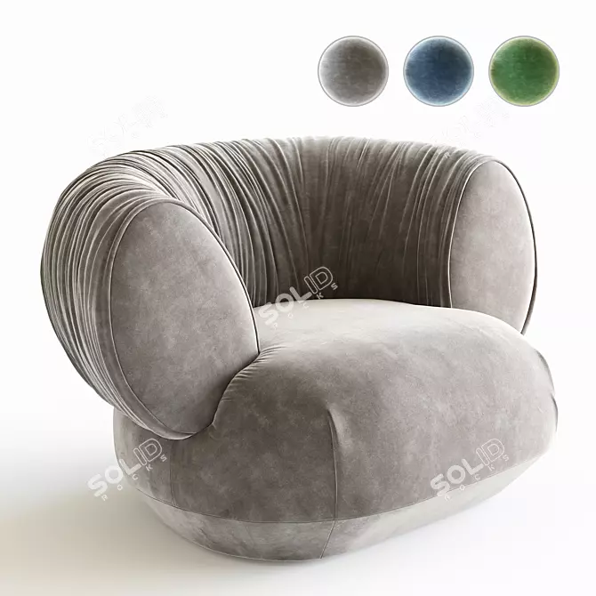 Luxurious NANAMI Armchair with 4K Textures 3D model image 1