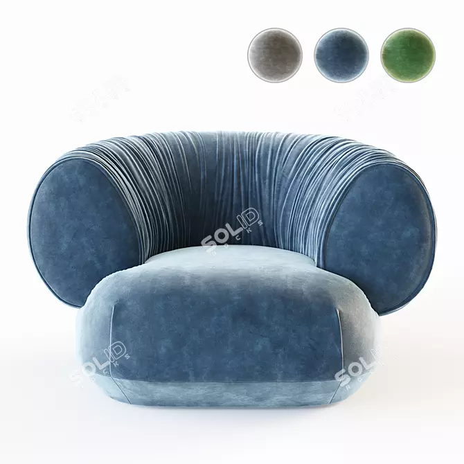 Luxurious NANAMI Armchair with 4K Textures 3D model image 2