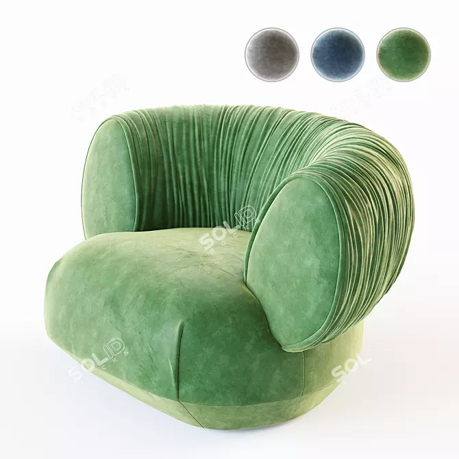 Luxurious NANAMI Armchair with 4K Textures 3D model image 3