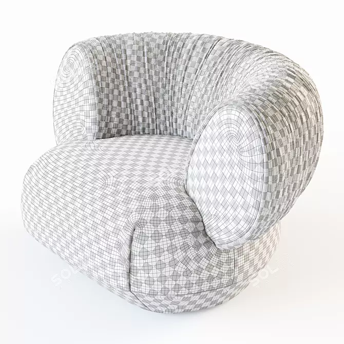 Luxurious NANAMI Armchair with 4K Textures 3D model image 4