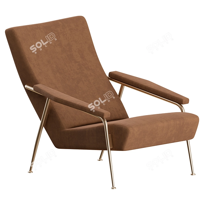 Molteni&C D.153.1 Lounge Armchair 3D model image 2