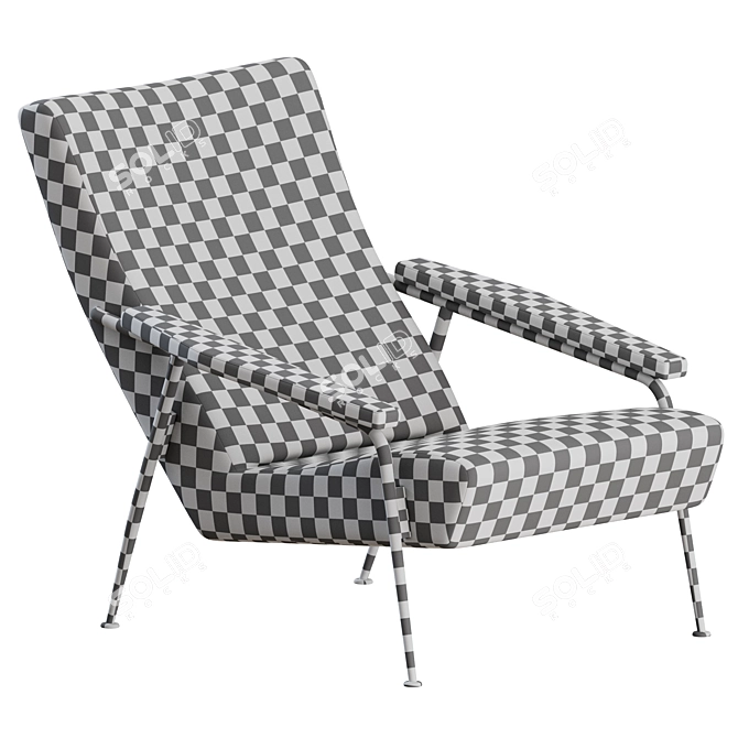Molteni&C D.153.1 Lounge Armchair 3D model image 3