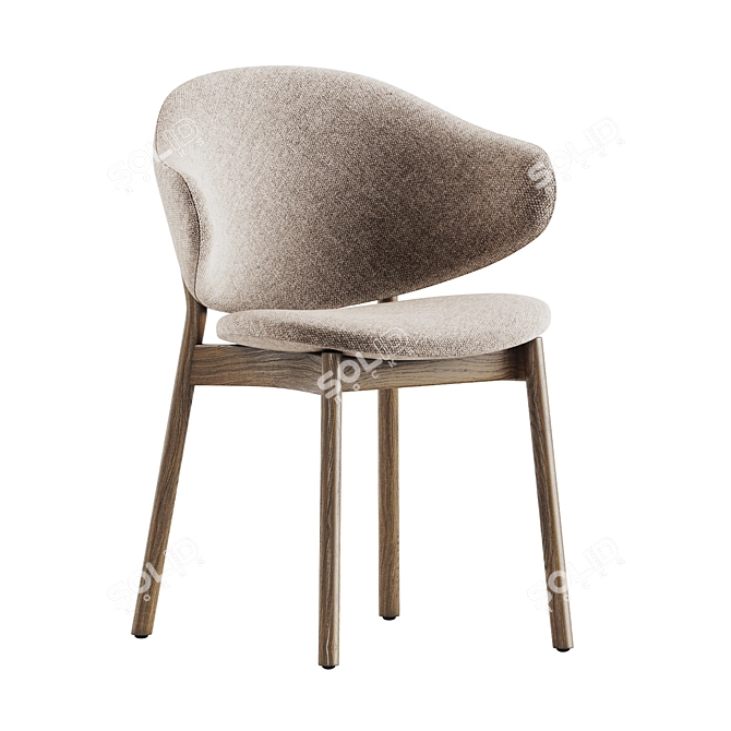 Modern Nelli Dining Chair Design 3D model image 3