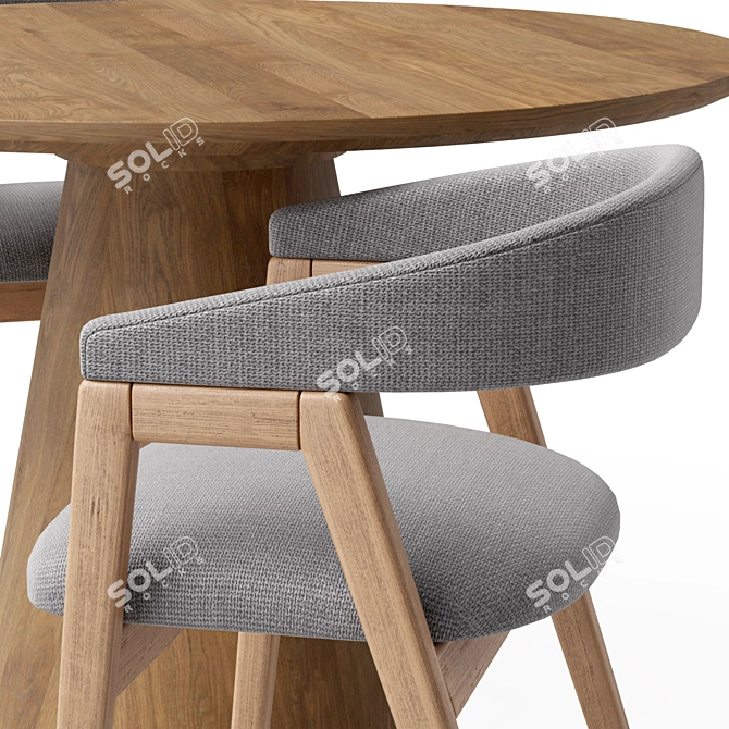 Customizable Set: Trevor Chair and Lori Table 3D model image 14