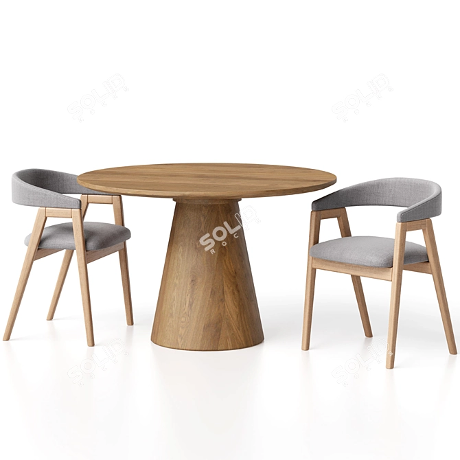 Customizable Set: Trevor Chair and Lori Table 3D model image 16