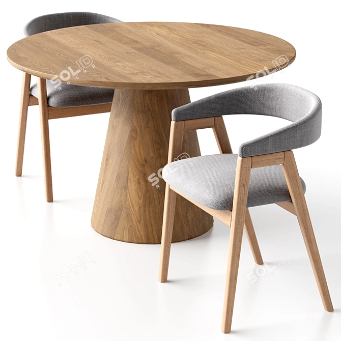 Customizable Set: Trevor Chair and Lori Table 3D model image 21
