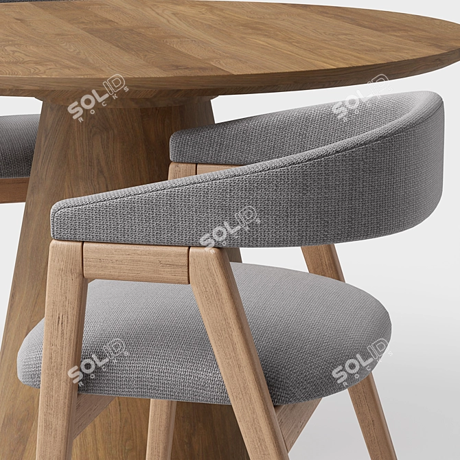 Customizable Set: Trevor Chair and Lori Table 3D model image 26
