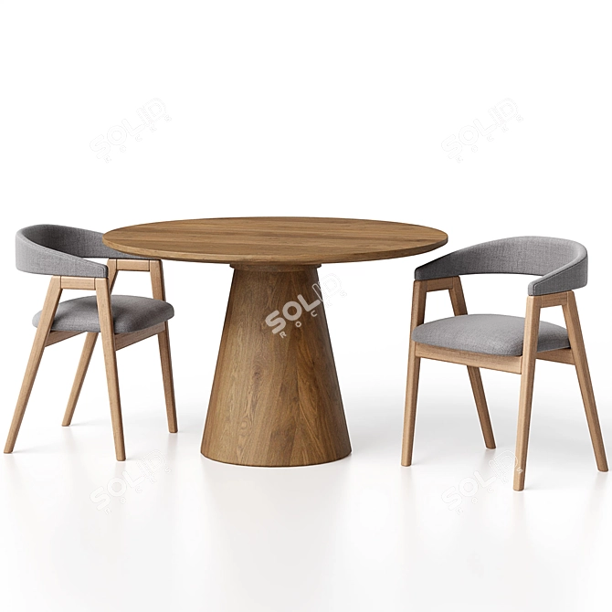 Customizable Set: Trevor Chair and Lori Table 3D model image 28