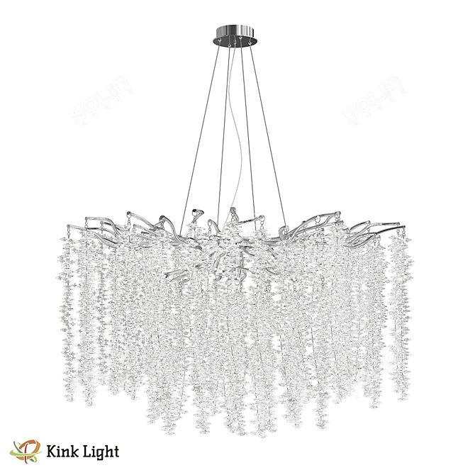 Shanti Chandelier with Crystals 3D model image 2