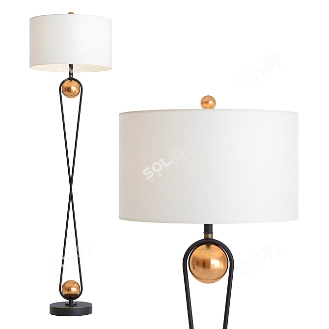 Luxury Ritz Floor Lamp 3D model image 6