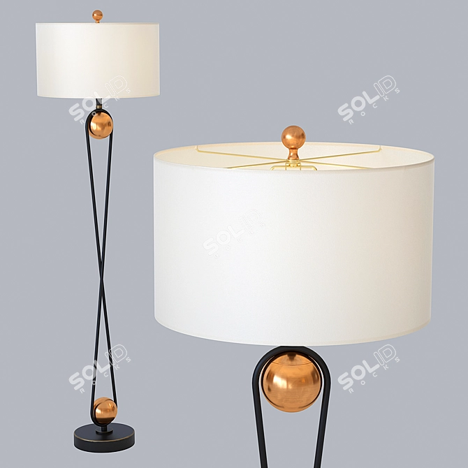 Luxury Ritz Floor Lamp 3D model image 7