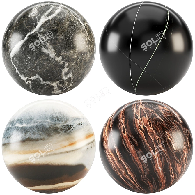 Luxury Marble Texture Collection 3D model image 1