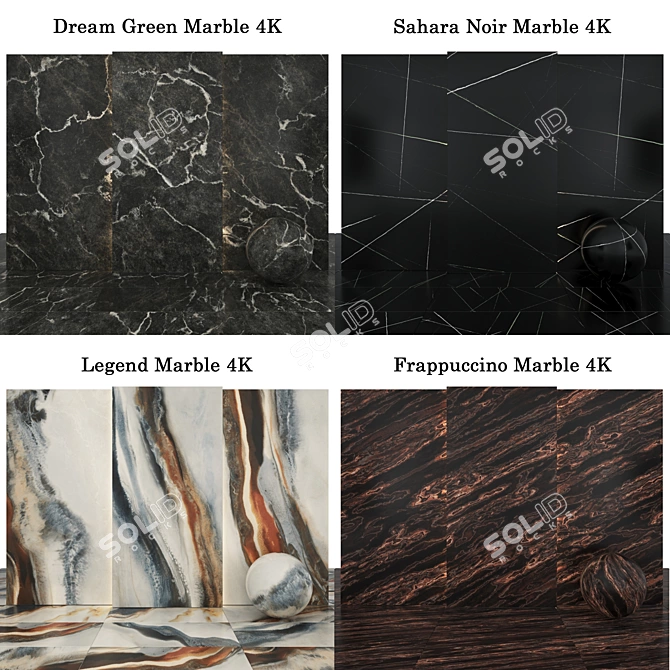 Luxury Marble Texture Collection 3D model image 2