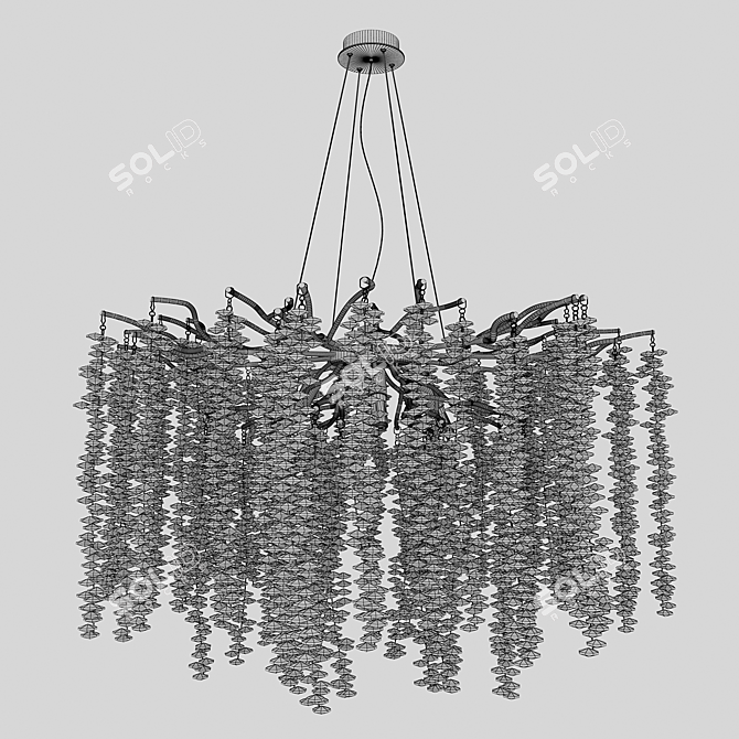 Shanti Chandelier with Crystal Accents 3D model image 3