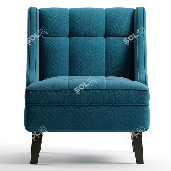 Modern Scandinavian Style Accent Chair 3D model image 5