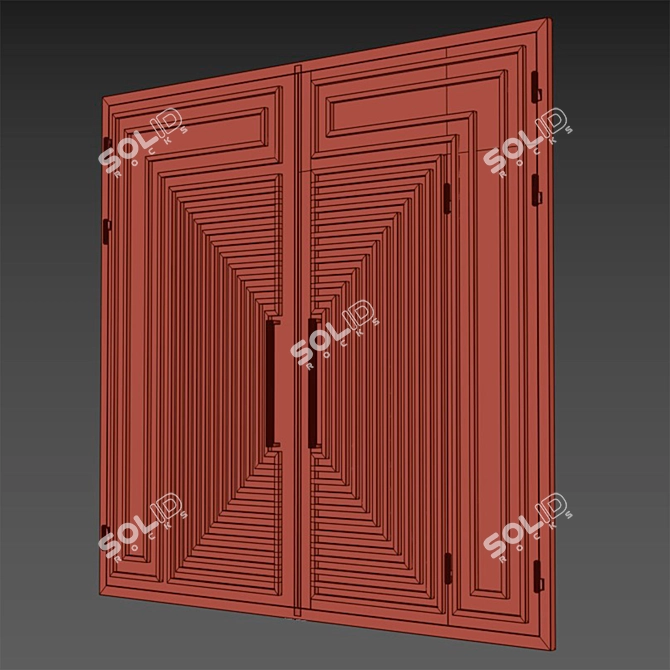 Contemporary Black Loft Gate 3D model image 5