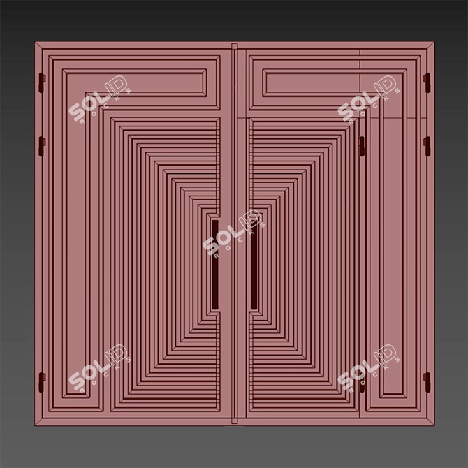 Contemporary Black Loft Gate 3D model image 6