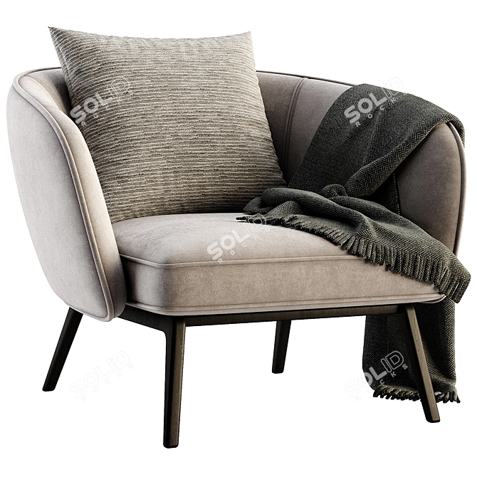 UOVO Armchair: Contemporary Chic Comfort 3D model image 2