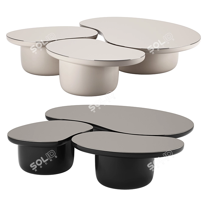 Contemporary LAGHI Coffee Tables Set 3D model image 1