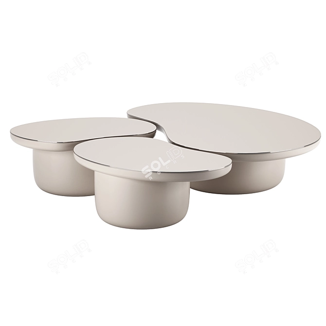 Contemporary LAGHI Coffee Tables Set 3D model image 2