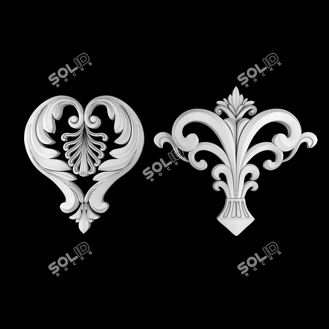 Luxury 3D Model Ornament 80 3D model image 5