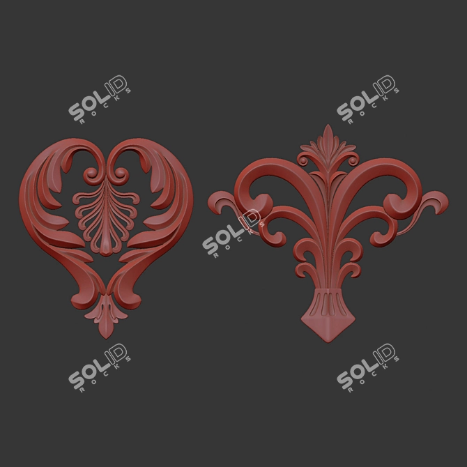 Luxury 3D Model Ornament 80 3D model image 7