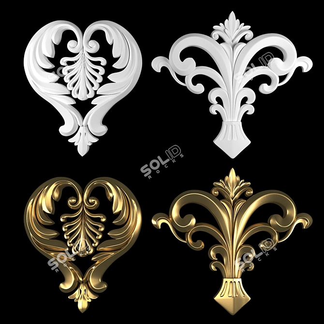 Luxury 3D Model Ornament 80 3D model image 8