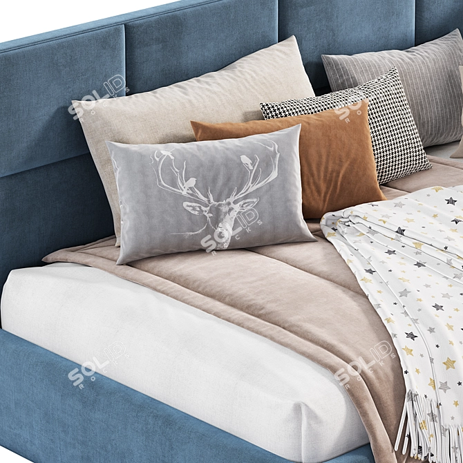 Elegant 2015 Delhi Bed Frame 3D model image 3