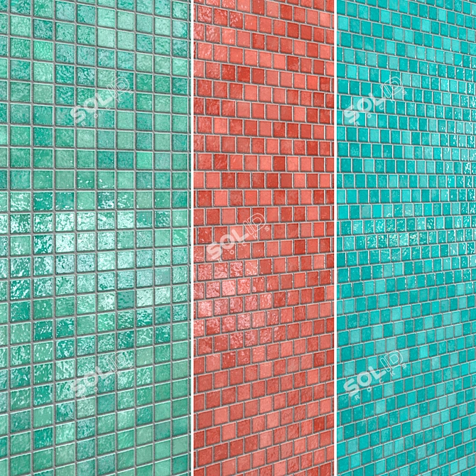 Brillante Ceramic Tiles Set 005 3D model image 15