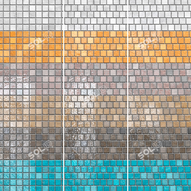 Brillante Ceramic Tiles Set 005 3D model image 23