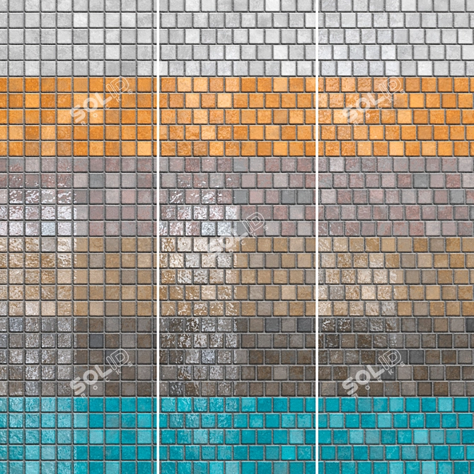 Brillante Ceramic Tiles Set 005 3D model image 28