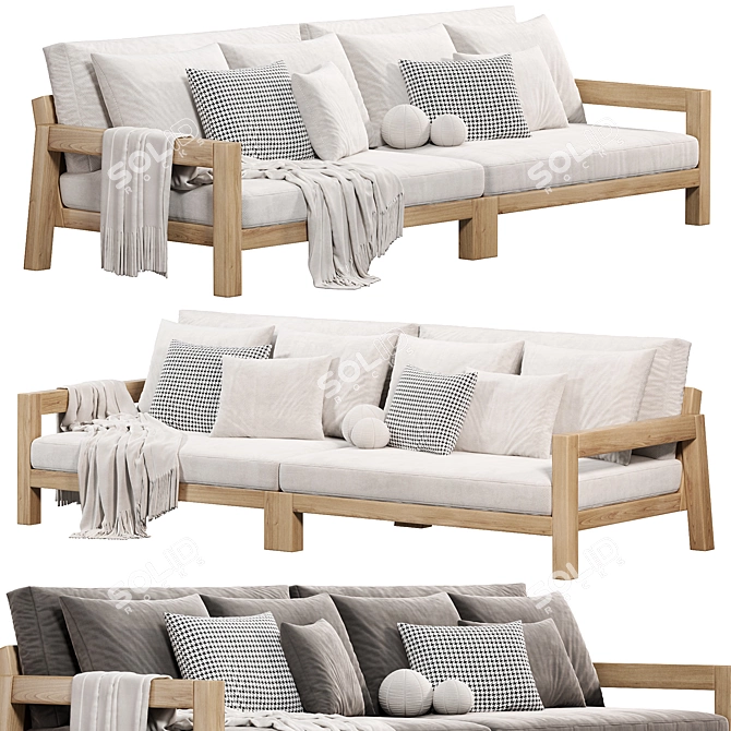 LARS Outdoor Elegance Sofa Design 3D model image 1