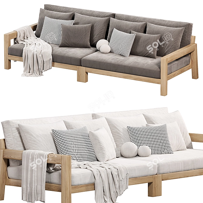 LARS Outdoor Elegance Sofa Design 3D model image 2