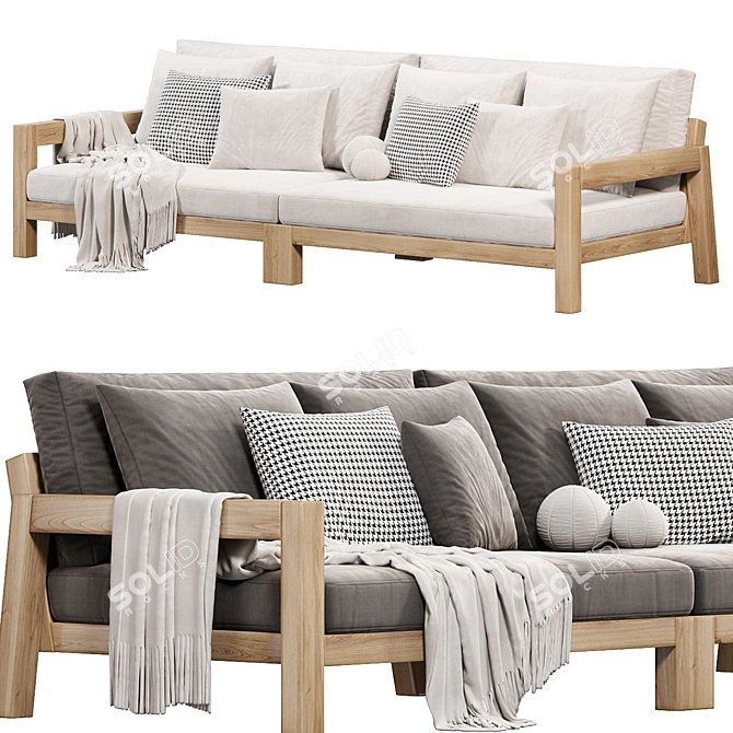 LARS Outdoor Elegance Sofa Design 3D model image 3