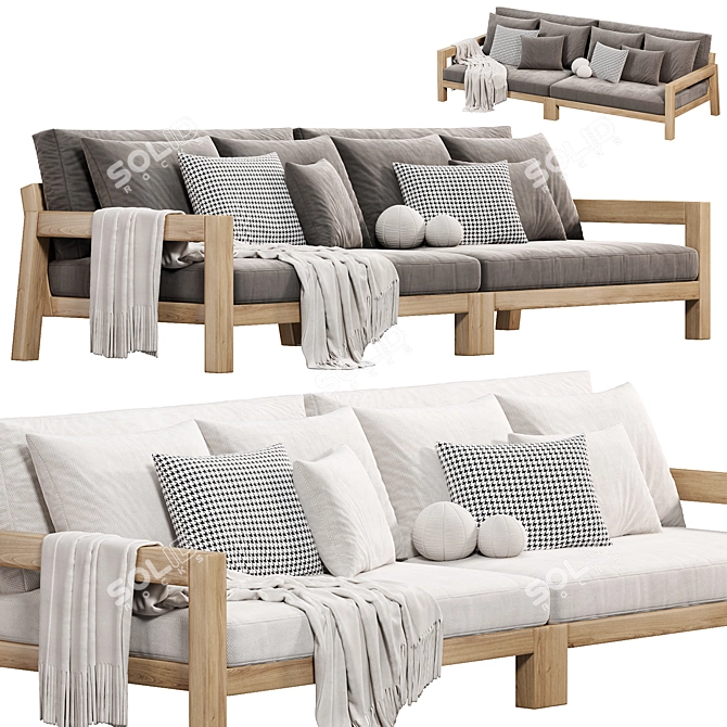 LARS Outdoor Elegance Sofa Design 3D model image 4