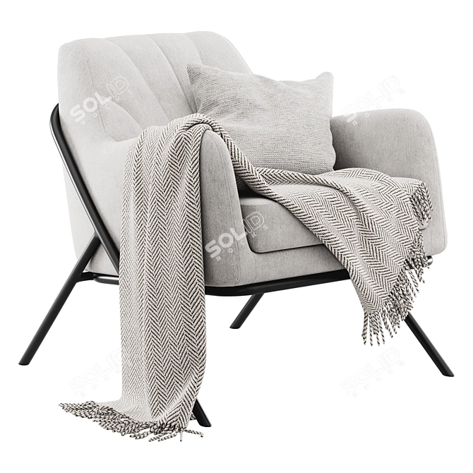 Modern Accent Armchair Cult Furniture 3D model image 2