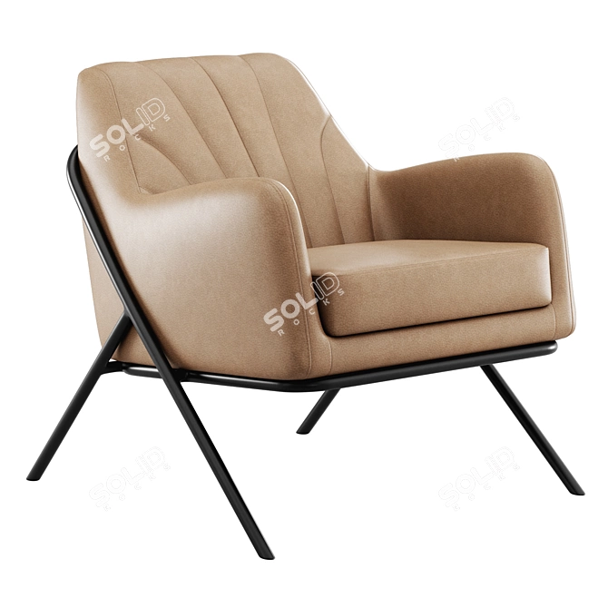 Modern Accent Armchair Cult Furniture 3D model image 3